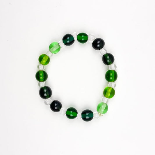 Glasperlenarmband Frühlingsgrün