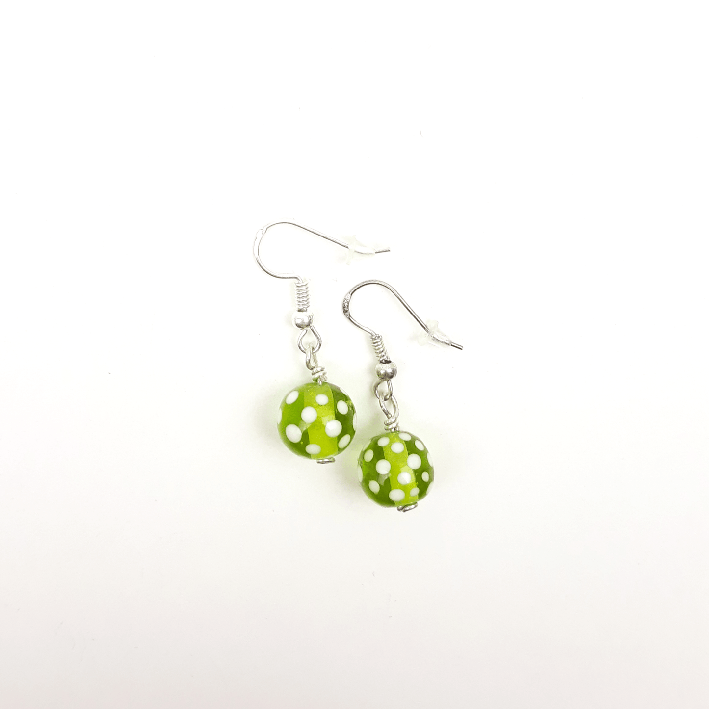 Punkte Ohrringe grün