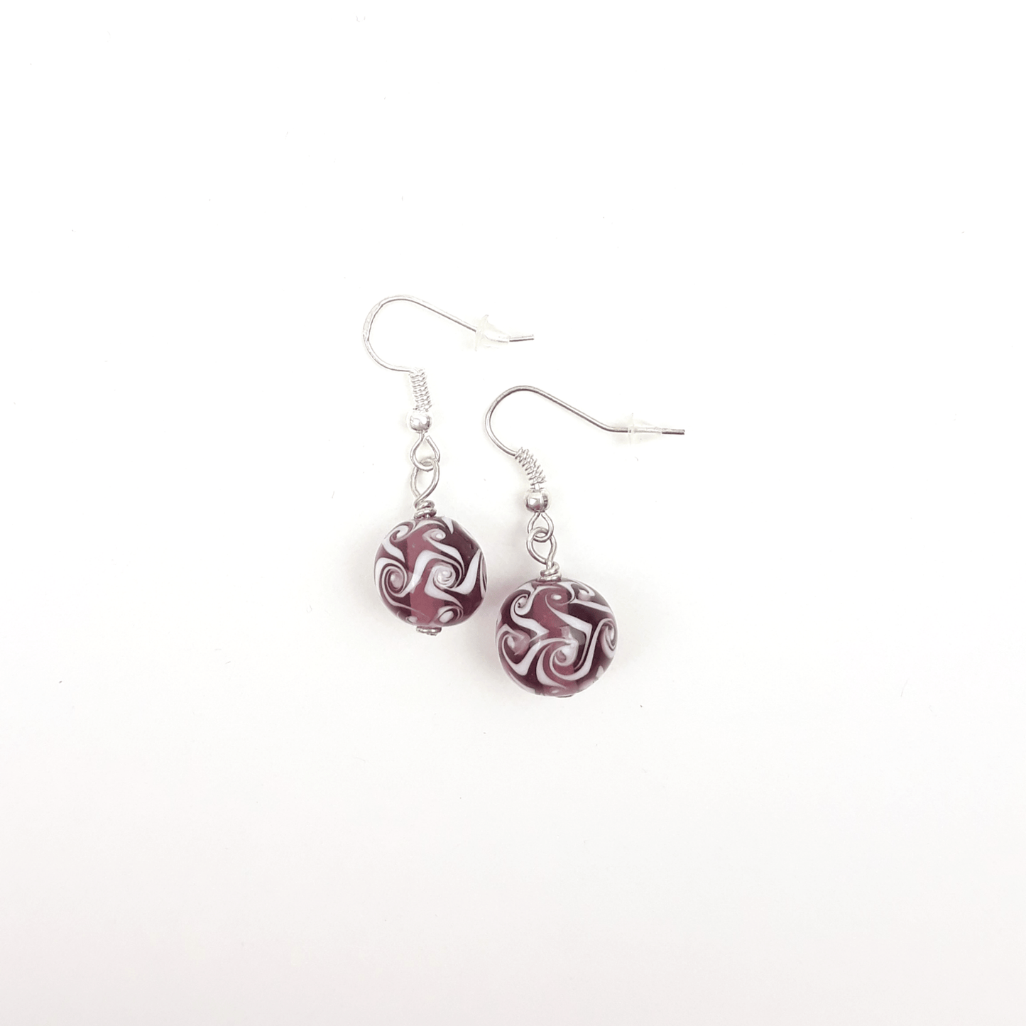 Wirbel Ohrringe lila