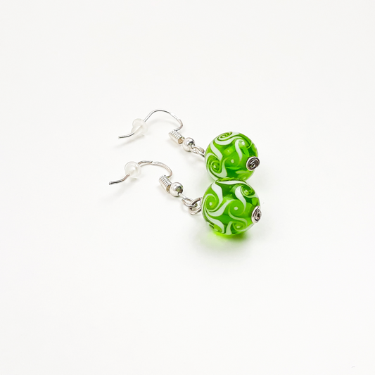 Wirbel Ohrringe grün