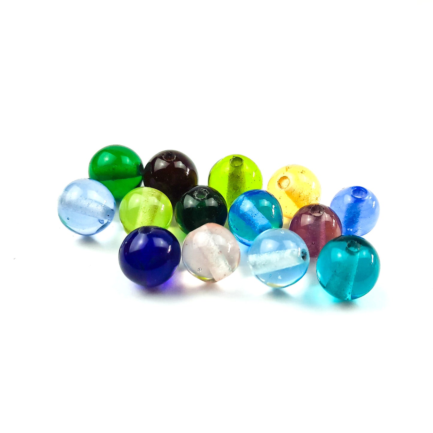 Regenbogenfarben Glasperlen-Set