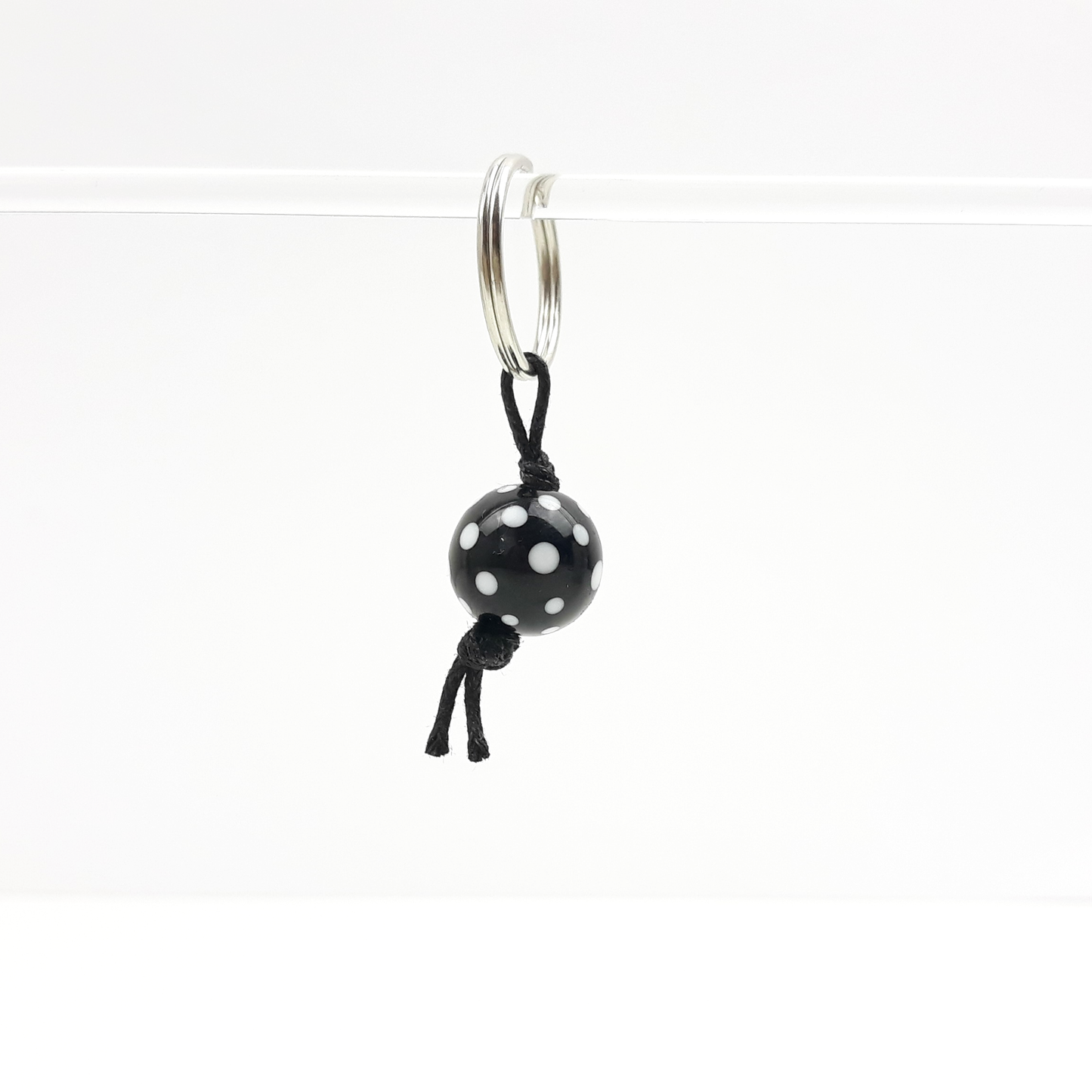 Punkte Zipper schwarz