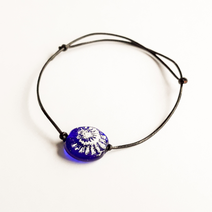 Ammonitenabdruck handgedrehte Glasperle