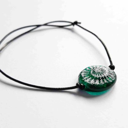 Ammonitenabdruck handgedrehte Glasperle