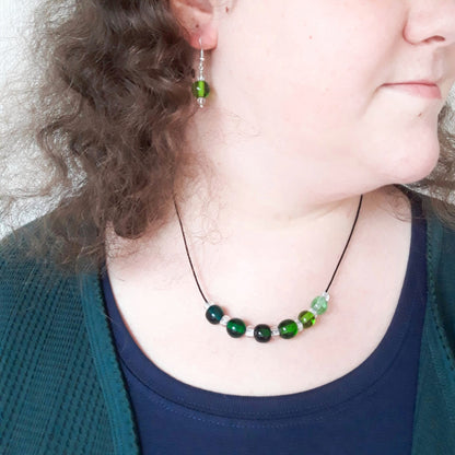 Glasperlenkette Frühlingsgrün