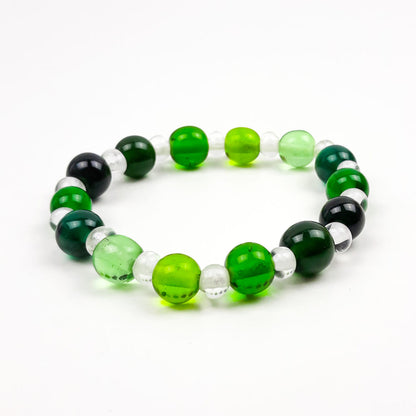 Glasperlenarmband Frühlingsgrün
