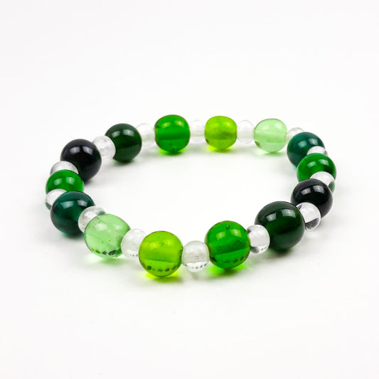 Glasperlenarmband Frühlingsgrün