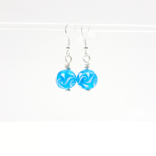 Wirbel Ohrringe helltürkis