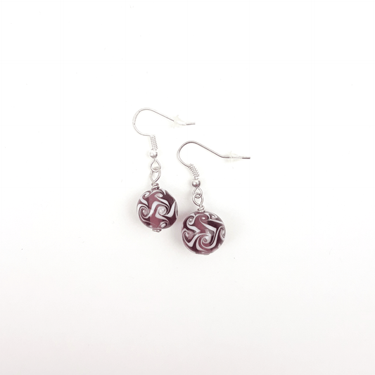 Wirbel Ohrringe lila