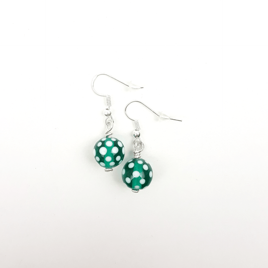 Punkte Ohrringe türkis