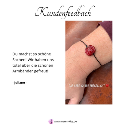 Ammonitenabdruck handgedrehte Glasperle