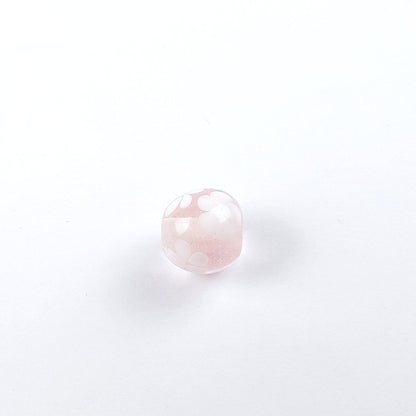handgefertigte Glasperle rosa Blümchen