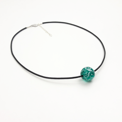 Blümchen-Kette türkis