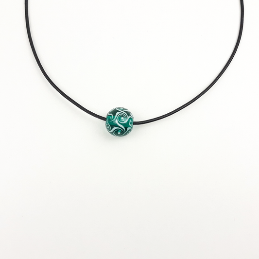 Blümchen-Kette türkis